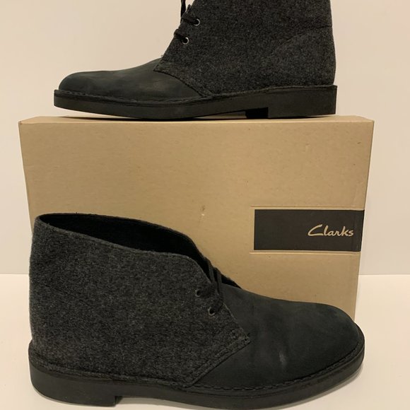Clarks of England Other - Clarks of England Desert Bushacre Chukka 2 blk felt Boot